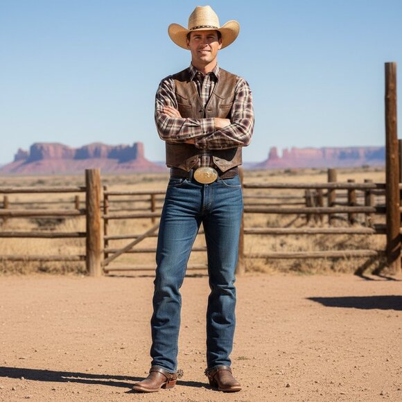 Montana Silversmiths Men's Buckle with Hand Tooled Custom Made Leather Belt - Picture 2 of 12